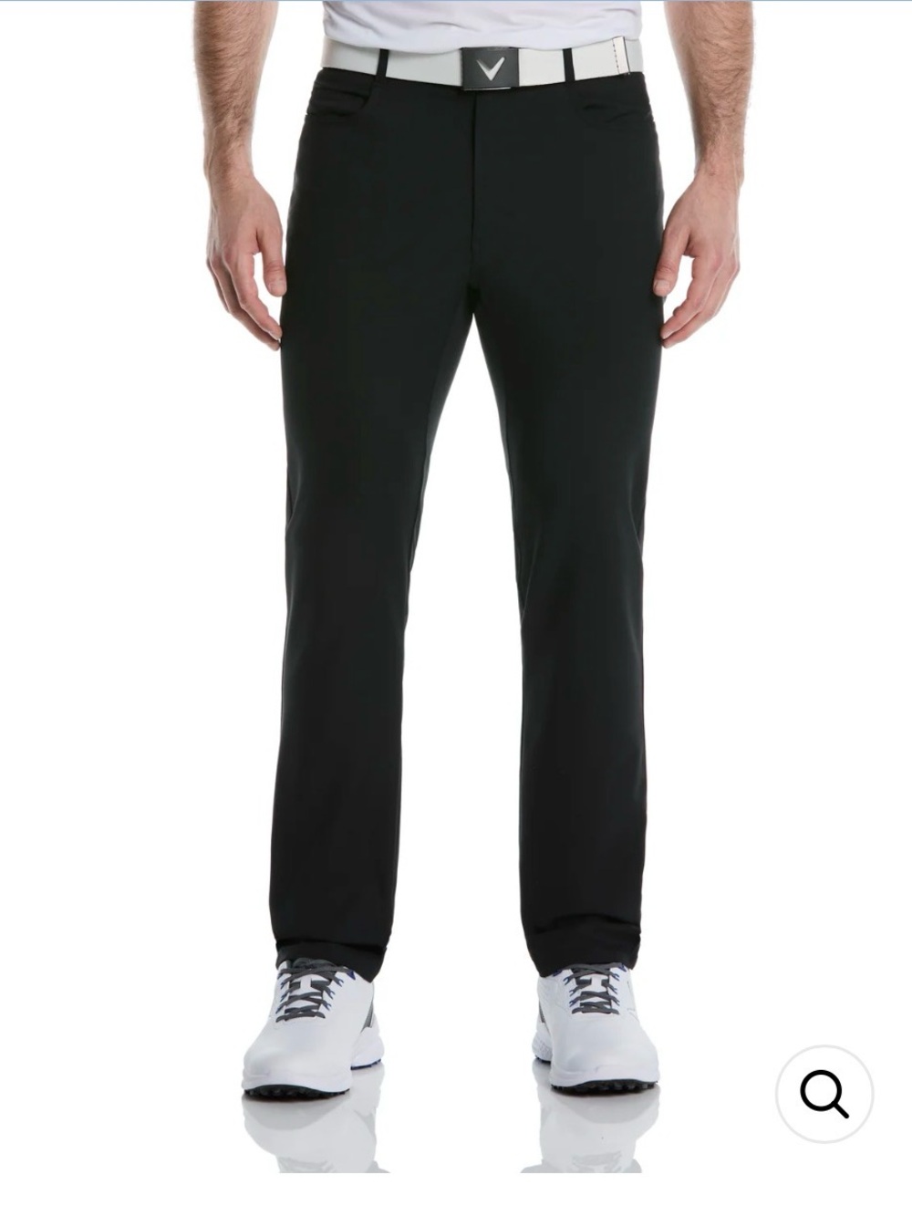 Calloway Opti-Dri Black Straight-Leg Sorona Pants Stretch Waistband 32x30